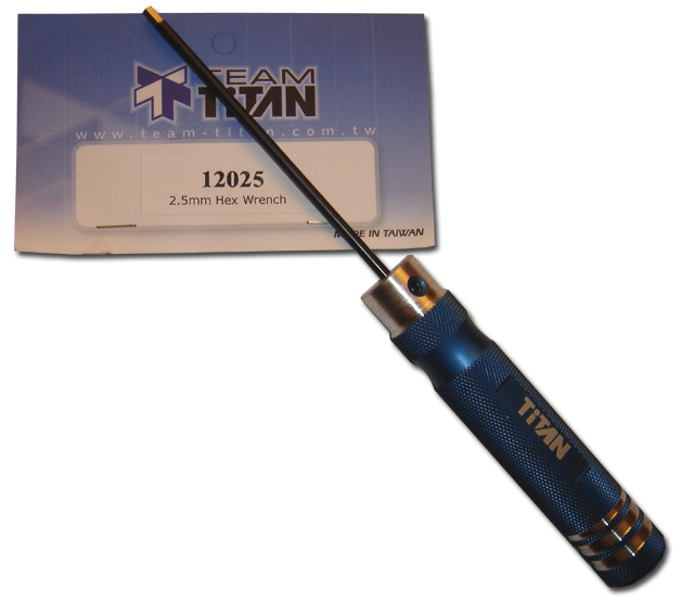 12025 Cles Allen 2.5mm sur manche bleu Titan